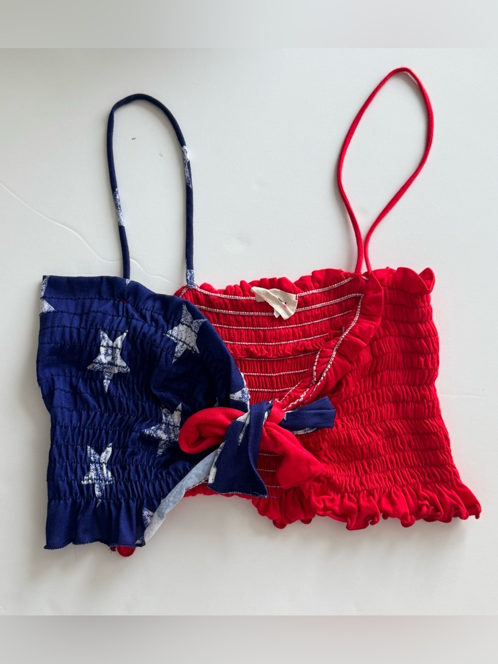 Patriotic Tie-Front Crop Top